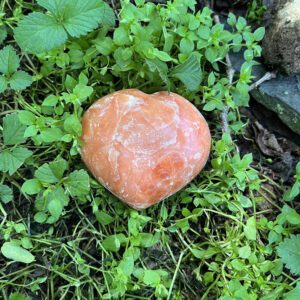 Orange Calcite Heart (oc12)