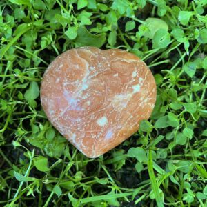 Orange Calcite Heart (oc16)